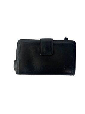 Rolfs Clutch Wallet Womens Zip Pockets Compartments Dark Gray